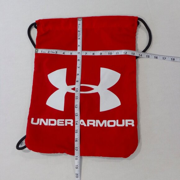 Under Armour 1240539 UA Ozsee Red Sackpack Drawstring Backpack Gym Bag - Picture 3 of 3